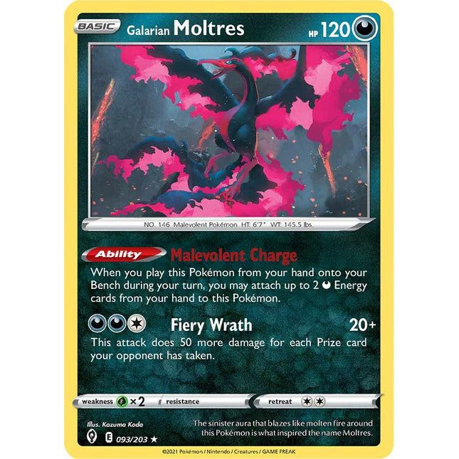 Galarian Moltres (093/203) [Sword & Shield: Evolving Skies]