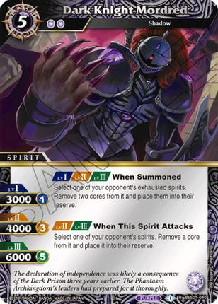 Dark Knight Mordred - BSS01-040 - Foil Box Topper - Near Mint - Dawn of History - Battle Spirits Saga