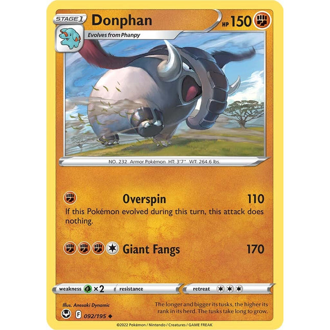 Donphan (092/195) [Sword & Shield: Silver Tempest]