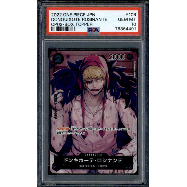 Donquixote Rosinante - OP02-108 - PSA 10 - Box Japanese - OP02 - One Piece - 64491