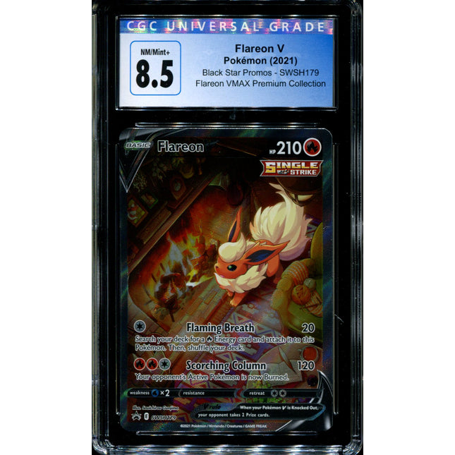 Flareon V - SWSH179 - CGC 8.5 - Black Star Promos - Alternate Art - Pokemon - 92293