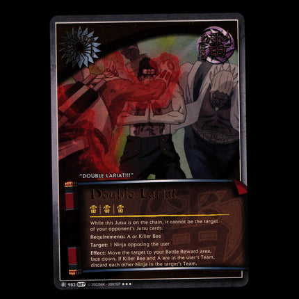 Double Lariat - 983 - NM - Foil - S27 - Naruto CCG - E1-146