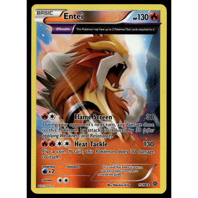 Entei - 15/98 - NM - Reverse Full Art - Ancient Origins - Pokemon - A9-8