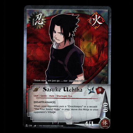 Sasuke Uchiha - 236 - NM - 1st Edition - Foil - Naruto CCG - D4-275