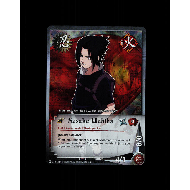 Sasuke Uchiha - 236 - NM - 1st Edition - Foil - Naruto CCG - D4-275