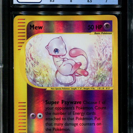 Mew - 19/165 - CGC 8 - Reverse Holo - Expedition - 36614
