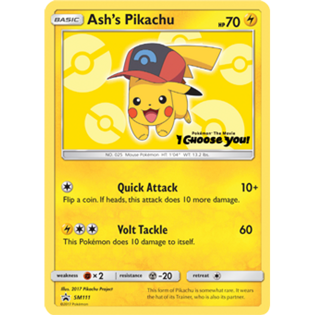 Ash's Pikachu (SM111) [Sun & Moon: Black Star Promos]