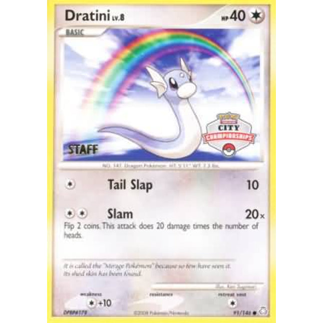 Dratini (91/146) (City Championship Promo Staff) [Diamond & Pearl: Legends Awakened]