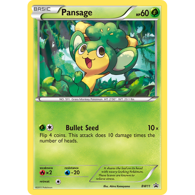 Pansage (BW11) [Black & White: Black Star Promos]