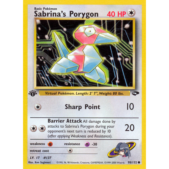 Sabrina's Porygon (98/132) [Gym Challenge 1st Edition]