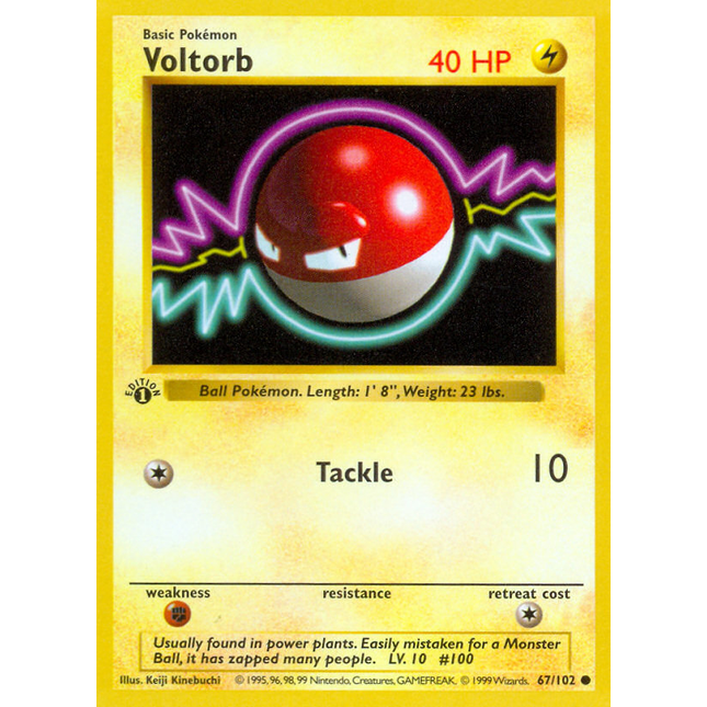 Voltorb (67/102) (Shadowless) [Base Set 1st Edition]