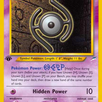 Unown [H] (28/105) [Neo Destiny 1st Edition]