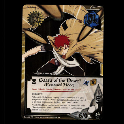Gaara of the Desert (Possessed Mode) - 638 - NM - 1st Edition - Foil - Naruto CCG - D4-308