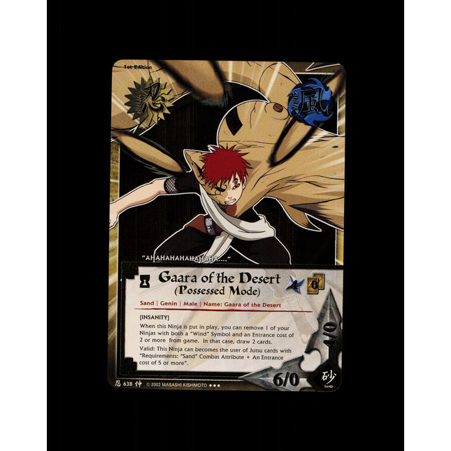 Gaara of the Desert (Possessed Mode) - 638 - NM - 1st Edition - Foil - Naruto CCG - D4-308