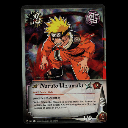 Naruto Uzumaki - 025 - NM - Unlimited - Foil - Naruto CCG - D3-157