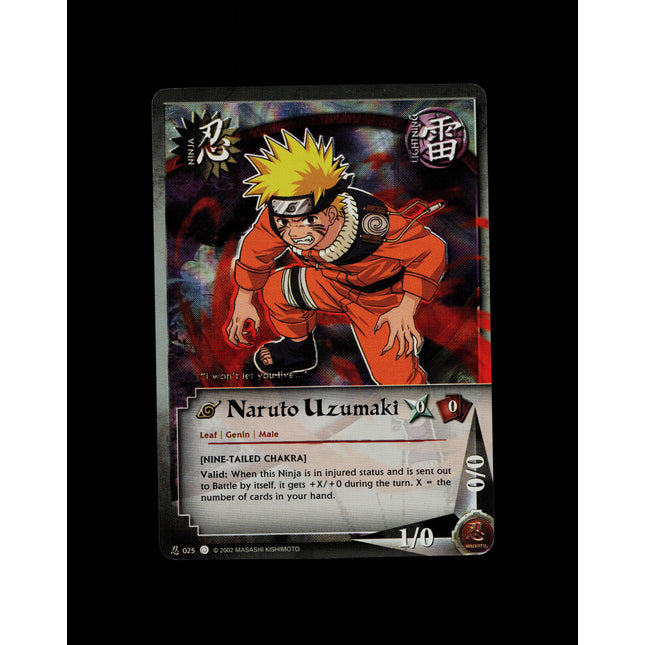 Naruto Uzumaki - 025 - NM - Unlimited - Foil - Naruto CCG - D3-157