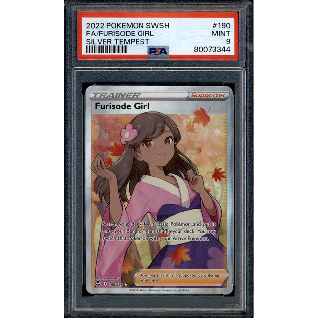 Furisode Girl - 190/195 - PSA 9 - Full Art - Silver Tempest - Pokemon - 73344