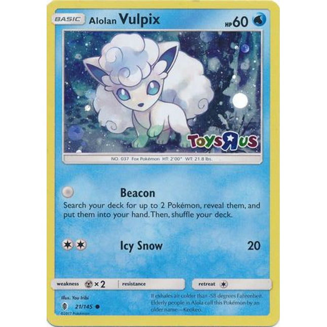 Alolan Vulpix (21/145) (Toys R Us Promo) [Sun & Moon: Guardians Rising]