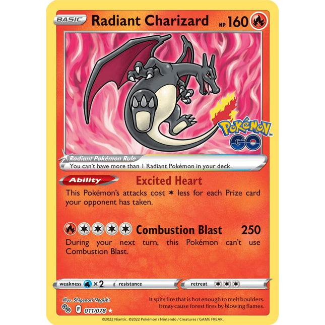 Radiant Charizard (011/078) [Pokémon GO]