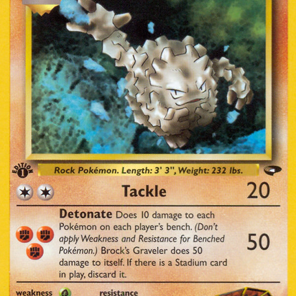 Brock's Graveler (34/132) [Gym Challenge 1st Edition]