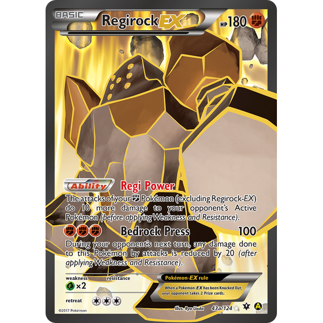 Regirock EX (43a/124) [Alternate Art Promos]