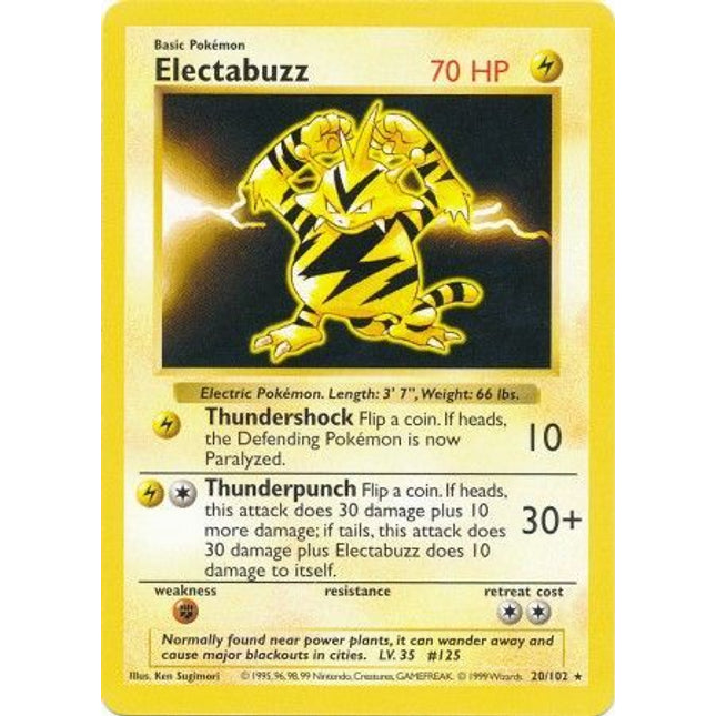 Electabuzz (20/102) [Base Set (Shadowless)]