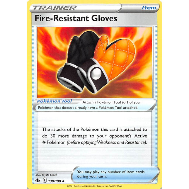 Fire-Resistant Gloves  (138/198) [Sword & Shield: Chilling Reign]