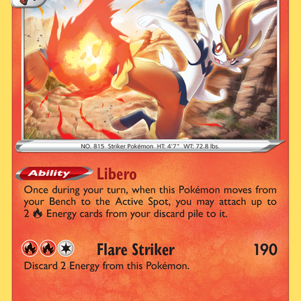 Cinderace (34/202) (Theme Deck Exclusive) [Sword & Shield: Base Set]