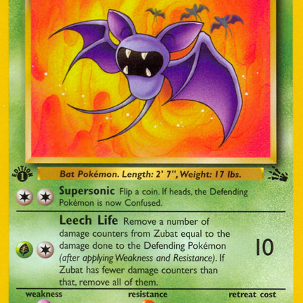 Zubat (57/62) [Fossil 1st Edition]
