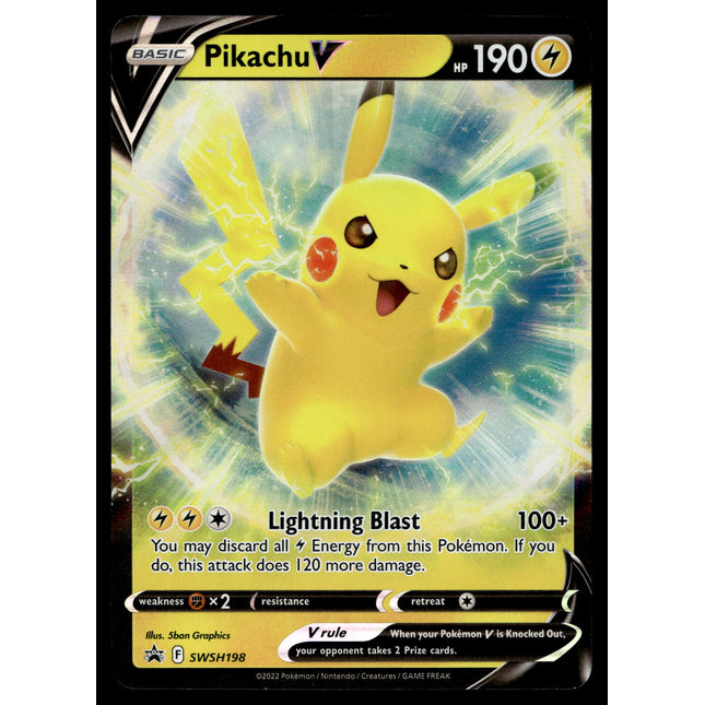 Pikachu V - SWSH198 - NM - Ultra Rare - Promo - Pokemon - A9-55