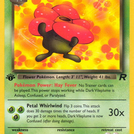 Dark Vileplume (30/82) [Team Rocket 1st Edition]