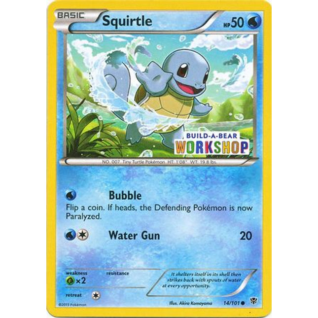 Squirtle (14/101) (Build A Bear Workshop Exclusive) [Black & White: Plasma Blast]
