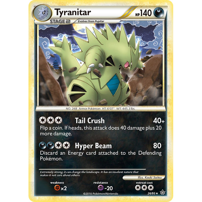 Tyranitar (26/95) (Theme Deck Exclusive) [HeartGold & SoulSilver: Unleashed]