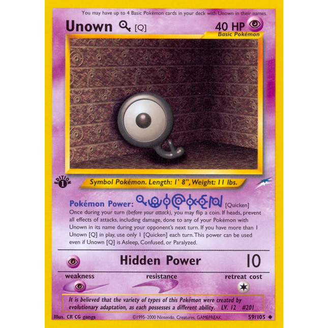 Unown [Q] (59/105) [Neo Destiny 1st Edition]