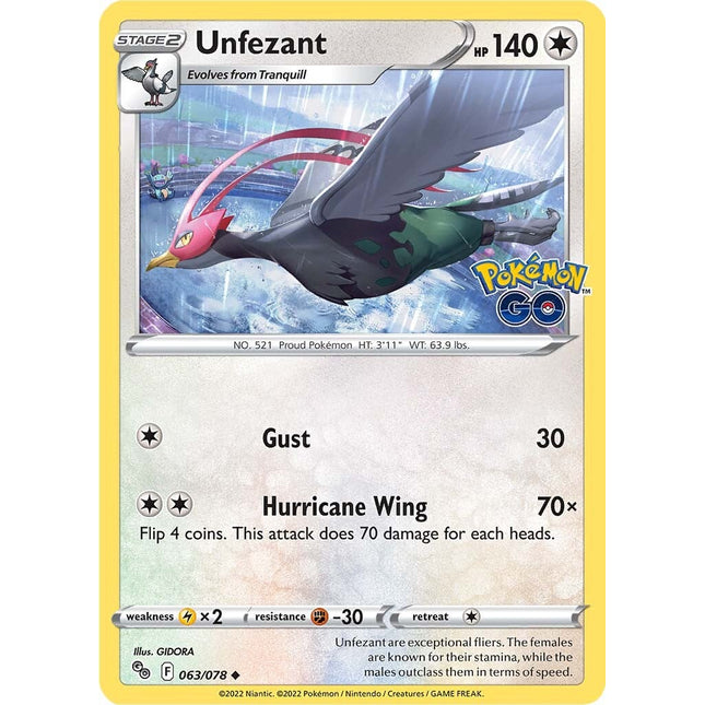 Unfezant (063/078) [Pokémon GO]