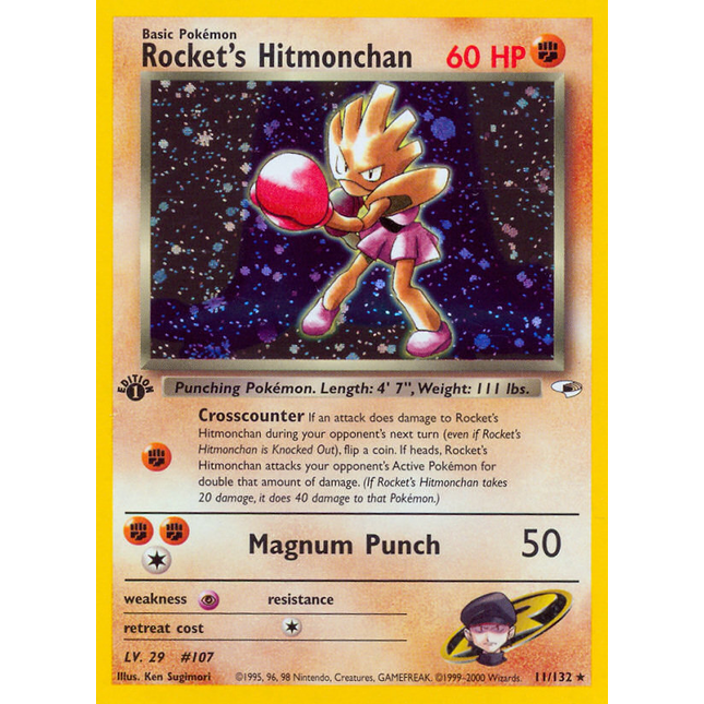 Rocket's Hitmonchan (11/132) [Gym Heroes 1st Edition]