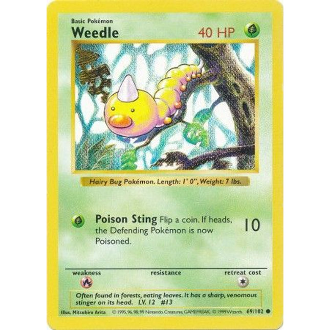 Weedle (69/102) [Base Set (Shadowless)]