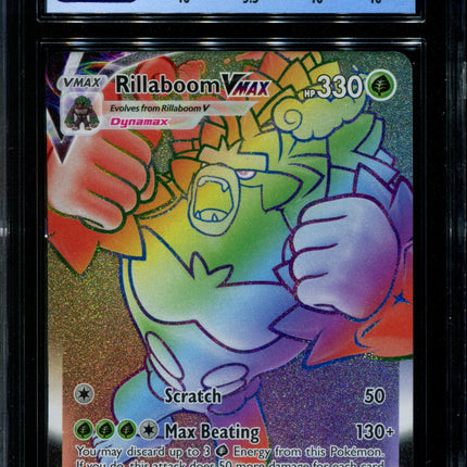 Rillaboom Vmax - 193/192 - CGC 10 Pristine - Rebel Clash - 02192