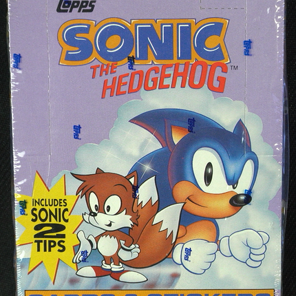 Sonic the Hedgehog - Cards & Stickers Booster Box - Topps - Sealed - Extremely Rare - Moderate Condition
