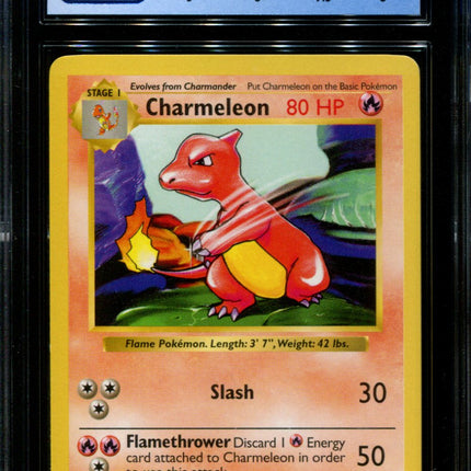 Charmeleon - 24/102 - CGC 8 - Shadowless - Base Set - Pokemon - 36164