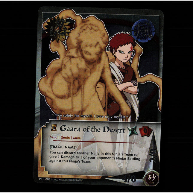 Gaara of the Desert - PR us008 - NM - Foil - Promo - Naruto CCG - E1-25