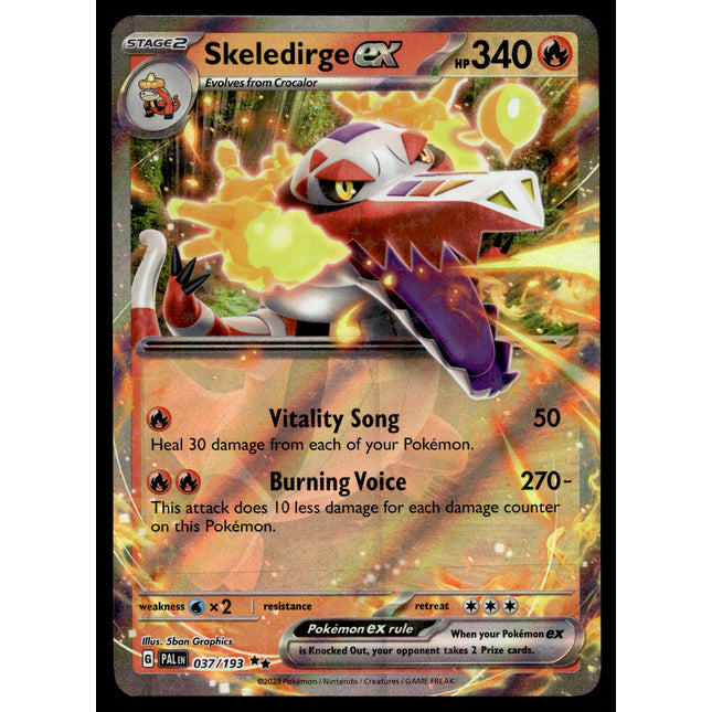Skeledirge ex - 037/193 - NM - Ultra Rare - Paldea Evolved - Pokemon - A8-41