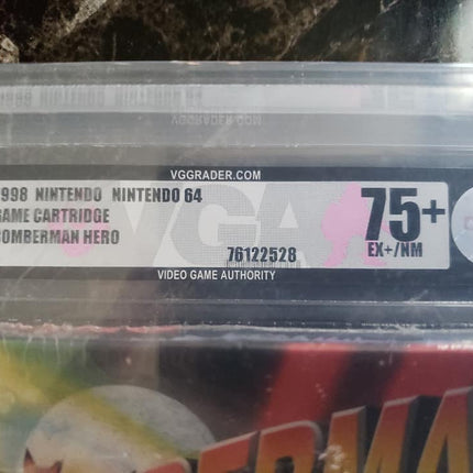 Bomberman Hero - Nintendo 64 - VGA 75+ - Silver - EX+/NM - Brand New Sealed