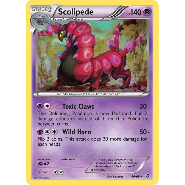 Scolipede (40/98) (Theme Deck Exclusive) [Black & White: Emerging Powers]