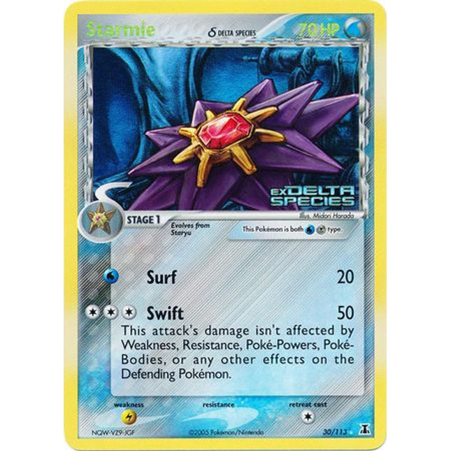 Starmie (30/113) (Delta Species) (Stamped) [EX: Delta Species]