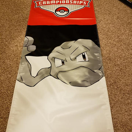 Geodude, Graveler, Golem - Pokemon Regional Championships - Set of 3 Tall Tarp Banners - 36"x120"