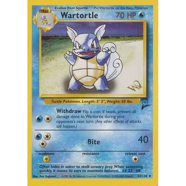 Wartortle (63/130) (W Stamped Promo) [Base Set 2]