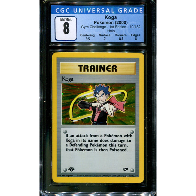 Koga - 19/132 - CGC 8 - 1st Edition - Gym Challenge - Pokemon - 48058