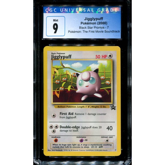 Jigglypuff - 7 - CGC 9 - Black Star Promo - First Movie Soundtrack - Pokemon - 54114