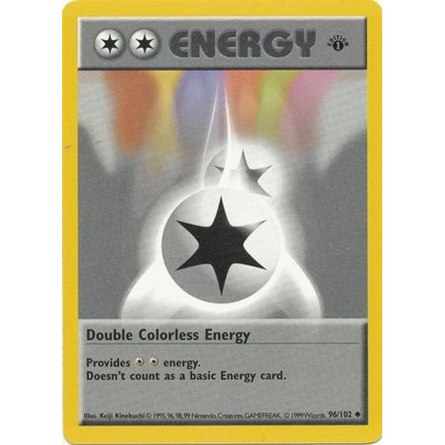 Double Colorless Energy (96/102) (Shadowless) [Base Set 1st Edition]